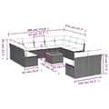 Miniatyrbillede 2 af 3: vidaXL sofasæt til haven 12 dele med hynder polyrattan grå