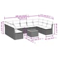 Miniatyrbillede 2 af 3: vidaXL sofasæt til haven 10 dele med hynder polyrattan beige