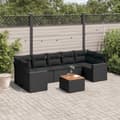 Miniatyrbillede 3 af 3: vidaXL sofasæt til haven 8 dele med hynder polyrattan sort