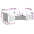Miniatyrbillede 4 af 4: vidaXL sofasæt til haven 6 dele med hynder polyrattan beige