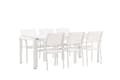 Miniatyrbilde 1 av 5: Togo hagesett bord 100x200cm hvit, 6 stoler Santorini hvit.