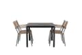 Miniatyrbilde 2 av 5: Togo hagesett bord 90x150cm svart, 4 stoler Lindos brun.