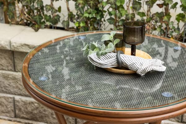 Loures cafebord Ø70 brun.