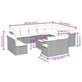 Miniatyrbillede 2 af 3: vidaXL sofasæt til haven 13 dele med hynder polyrattan beige