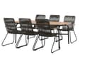 Miniatyrbild 1 av 5: Holmbeck trädgård set bord 90x200cm natur, 6 stolar Bois svart.