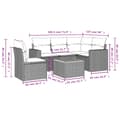 Miniatyrbillede 2 af 3: vidaXL sofasæt til haven 6 dele med hynder polyrattan beige