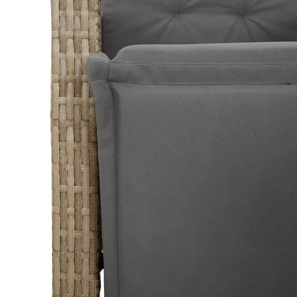 vidaXL Hagespisegruppe med puter 5 deler polyrotting beige