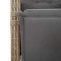 Miniatyrbilde 5 av 10: vidaXL Hagespisegruppe med puter 5 deler polyrotting beige