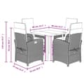 Miniatyrbilde 8 av 10: vidaXL Hagespisegruppe med puter 5 deler polyrotting beige