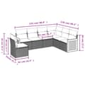 Miniatyrbillede 2 af 3: vidaXL sofasæt til haven 6 dele med hynder polyrattan grå
