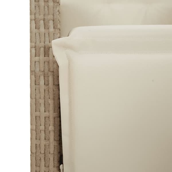 vidaXL Hagespisegruppe med puter 5 deler polyrotting beige