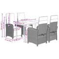 Miniatyrbilde 9 av 10: vidaXL Hagespisegruppe med puter 5 deler polyrotting beige