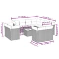 Miniatyrbillede 2 af 3: vidaXL sofasæt til haven 12 dele med hynder polyrattan grå