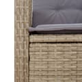 Miniatyrbillede 9 af 11: vidaXL spisebordssæt til haven 5 dele med hynder polyrattan beige