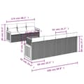 Miniatyrbillede 2 af 3: vidaXL sofasæt til haven 8 dele med hynder polyrattan grå