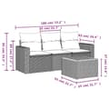 Miniatyrbillede 2 af 3: vidaXL sofasæt til haven 4 dele med hynder polyrattan beige