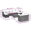 Miniatyrbillede 2 af 3: vidaXL sofasæt til haven 10 dele med hynder polyrattan beige