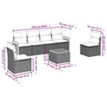 Miniatyrbillede 2 af 3: vidaXL sofaesæt til haven 7 dele med hynder polyrattan grå