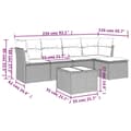 Miniatyrbillede 2 af 3: vidaXL sofasæt til haven 6 dele med hynder polyrattan grå