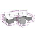 Miniatyrbillede 2 af 3: vidaXL sofasæt til haven 8 dele med hynder polyrattan grå