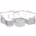 Miniatyrbillede 4 af 4: vidaXL sofasæt til haven 8 dele med hynder polyrattan grå
