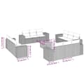 Miniatyrbillede 4 af 4: vidaXL sofasæt til haven 13 dele med hynder polyrattan grå