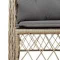 Miniatyrbillede 4 af 8: vidaXL spisebordssæt til haven 9 dele med hynder polyrattan beige