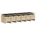 Miniatyrbillede 4 af 7: vidaXL spisebordssæt til haven 13 dele med hynder polyrattan beige