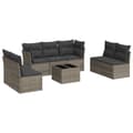 Miniatyrbillede 1 af 3: vidaXL sofasæt til haven 8 dele med hynder polyrattan grå