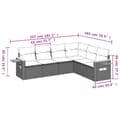 Miniatyrbillede 2 af 3: vidaXL sofasæt til haven 6 dele med hynder polyrattan grå