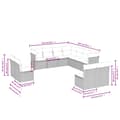 Miniatyrbillede 2 af 3: vidaXL loungesæt til haven 11 dele med hynder polyrattan grå