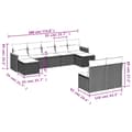 Miniatyrbillede 2 af 3: vidaXL sofasæt til haven 9 dele med hynder polyrattan beige