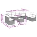 Miniatyrbillede 2 af 3: vidaXL sofasæt til haven 9 dele med hynder polyrattan beige