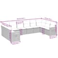 Miniatyrbillede 2 af 3: vidaXL sofasæt til haven 10 dele med hynder polyrattan beige