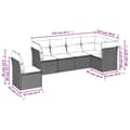 Miniatyrbillede 2 af 3: vidaXL sofasæt til haven 6 dele med hynder polyrattan beige