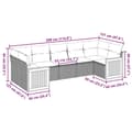 Miniatyrbillede 4 af 4: vidaXL sofasæt til haven 7 dele med hynder polyrattan beige