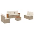 Miniatyrbillede 1 af 3: vidaXL sofasæt til haven 8 dele med hynder polyrattan beige