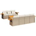 Miniatyrbillede 1 af 3: vidaXL sofasæt til haven 8 dele med hynder polyrattan beige