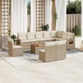 Miniatyrbillede 3 af 3: vidaXL sofasæt til haven 11 dele med hynder polyrattan beige