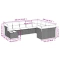 Miniatyrbillede 3 af 3: vidaXL sofasæt til haven 10 dele med hynder polyrattan beige
