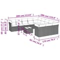 Miniatyrbillede 2 af 3: vidaXL sofasæt til haven 12 dele med hynder polyrattan beige