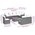 Miniatyrbillede 2 af 3: vidaXL sofasæt til haven 9 dele med hynder polyrattan beige
