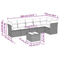 Miniatyrbillede 3 af 3: vidaXL sofasæt til haven 7 dele med hynder polyrattan beige