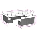 Miniatyrbillede 2 af 3: vidaXL sofasæt til haven 13 dele med hynder polyrattan beige