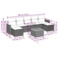 Miniatyrbillede 2 af 3: vidaXL sofasæt til haven 8 dele med hynder polyrattan beige