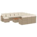 Miniatyrbillede 1 af 3: vidaXL sofasæt til haven 13 dele med hynder polyrattan beige