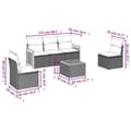 Miniatyrbillede 2 af 3: vidaXL sofasæt til haven 6 dele med hynder polyrattan beige