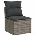 Miniatyrbillede 2 af 11: vidaXL sofasæt til haven 4 dele med hynder polyrattan grå