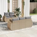Miniatyrbillede 2 af 4: vidaXL sofasæt til haven 6 dele med hynder polyrattan beige
