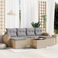Miniatyrbillede 2 af 4: vidaXL sofasæt til haven 7 dele med hynder polyrattan beige